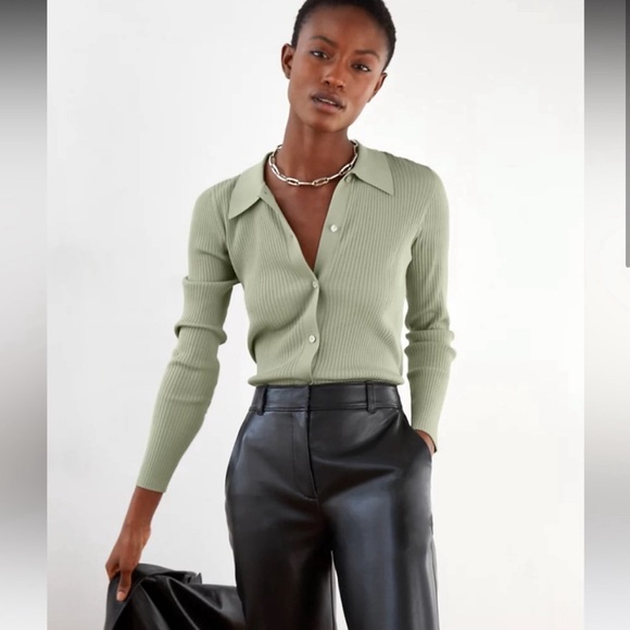 Aritzia Babaton Ribbed Cardigan - Picture 5 of 5